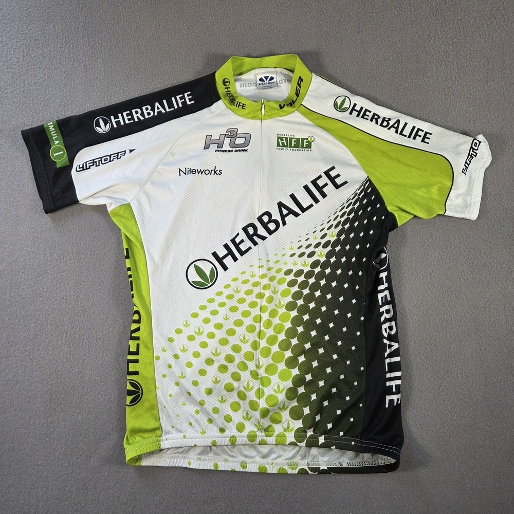Herbalife Cycling Jersey Mens Large Voler Team Short Sleeve Full Zip Made USA